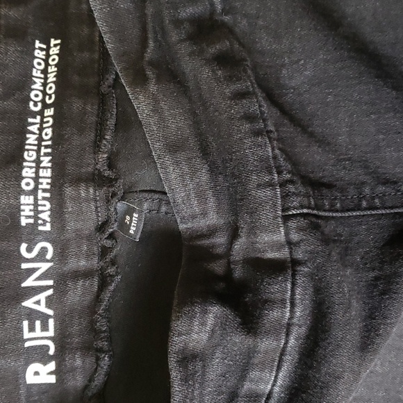 R JEANS Ladies Elastic Waist Black Jeans   SIZE Petite 29 - Picture 3 of 5